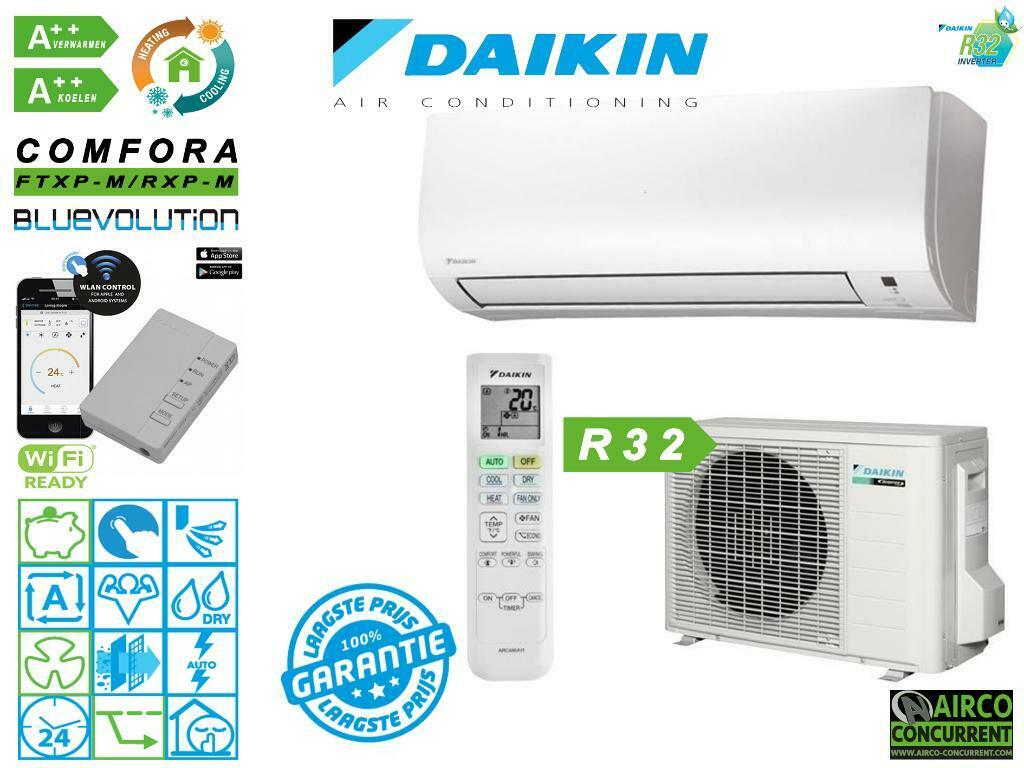DAIKIN Comfora FTXP-M Nergens goedkoper! 2Kw 2019(7000BTU), Koelen en Ontvochtigen, Minder dan 60 m³, Timer, Nieuw