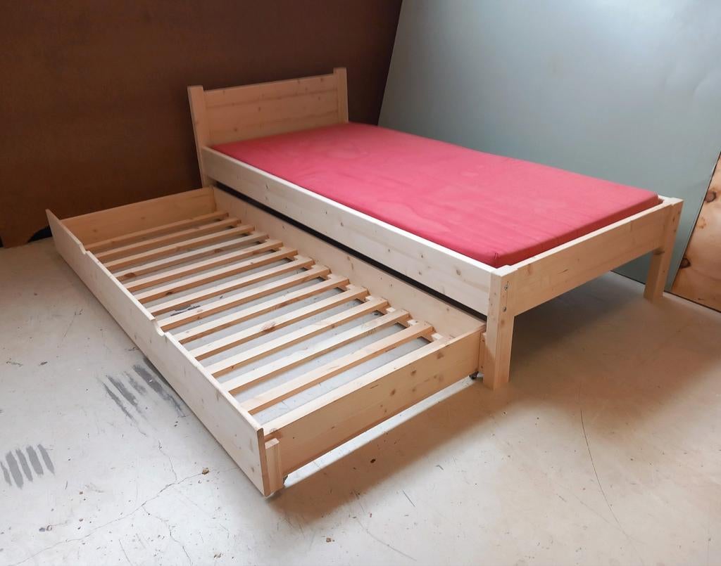Bed Sal MET onderbed 90x 200/210/220 ACTIE!, Ophalen, 90 cm, Eenpersoons, 210 cm