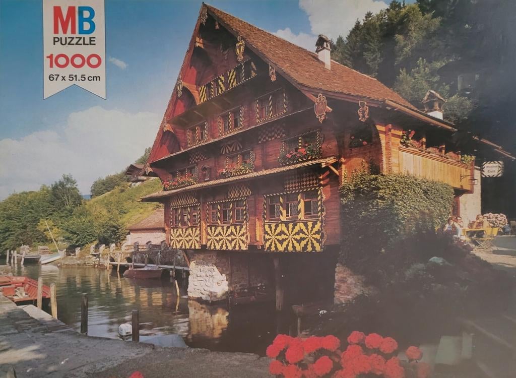 Legpuzzel met Zwitsers huis 1000 stukje, Ophalen of Verzenden, 500 t/m 1500 stukjes