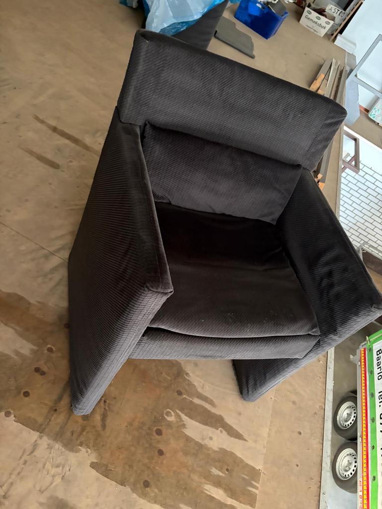 Ligne Roset Eetkamerstoelen - Antraciet met Streep, Huis en Inrichting, Stoelen, Ophalen of Verzenden, Zo goed als nieuw, Vier
