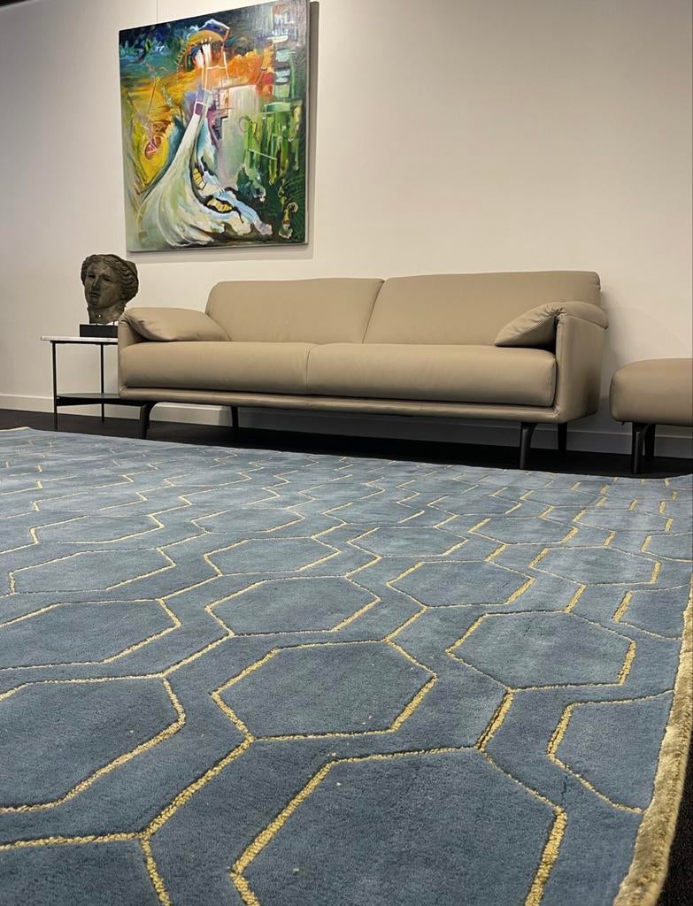 Brink en Campman Wedgwood Arris Teal tapijt NIEUW, Ophalen, 150 tot 200 cm, Rechthoekig, Nieuw