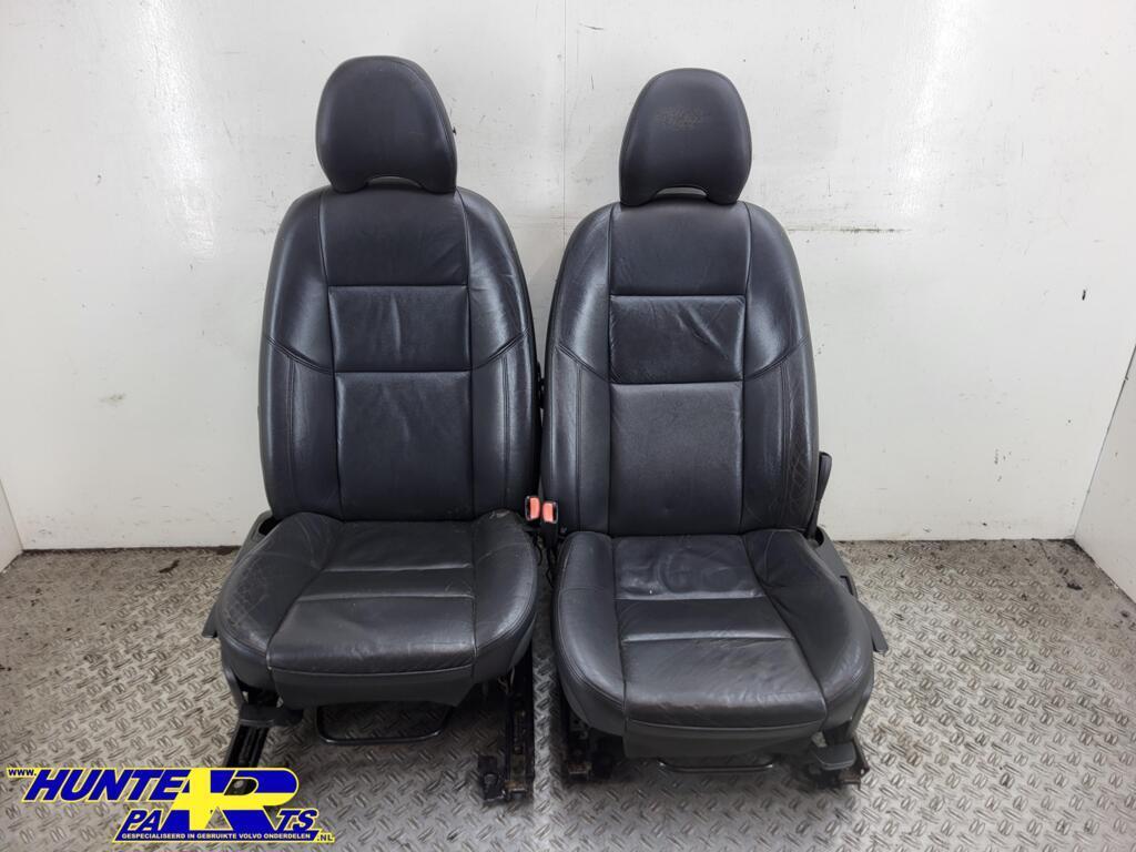 Stoelenset V zwart leder Volvo V50 ('04-'12), Auto-onderdelen, Interieur en Bekleding, Gebruikt, Ophalen of Verzenden, Volvo, Volvo