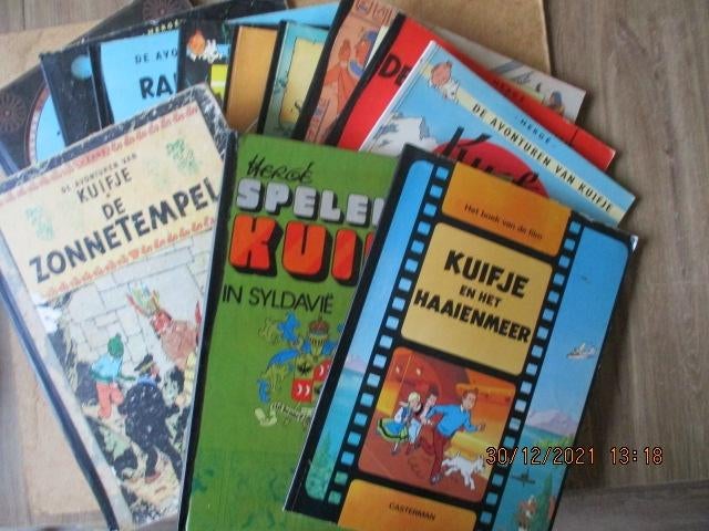 adv5307 kuifje met tape 12x, Boeken, Stripboeken, Eén stripboek, Ophalen, Gelezen