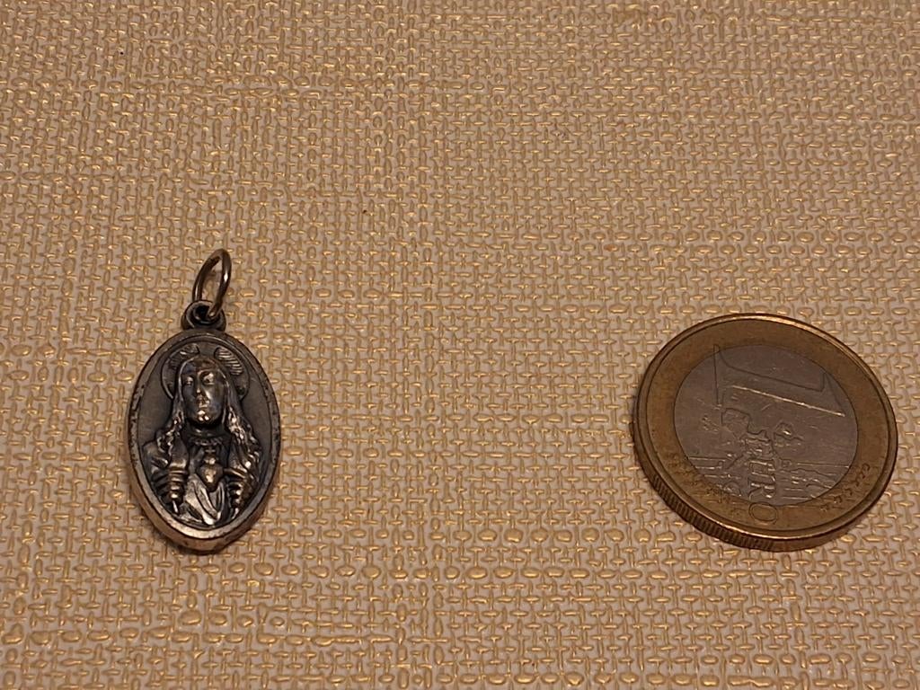 Heilig Hart & Karmel hanger - Made in Italy, Antiek en Kunst, Antiek | Religie, Ophalen of Verzenden