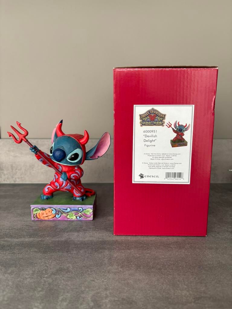 Disney Traditions Jim Shore Stitch devil, Ophalen of Verzenden, Overige figuren, Zo goed als nieuw, Beeldje of Figuurtje