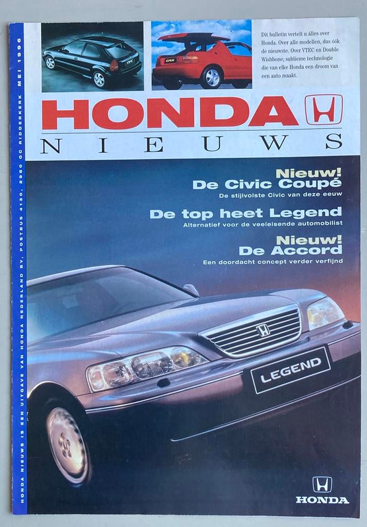 Honda nieuws 1996, Ophalen of Verzenden, Gelezen, Honda