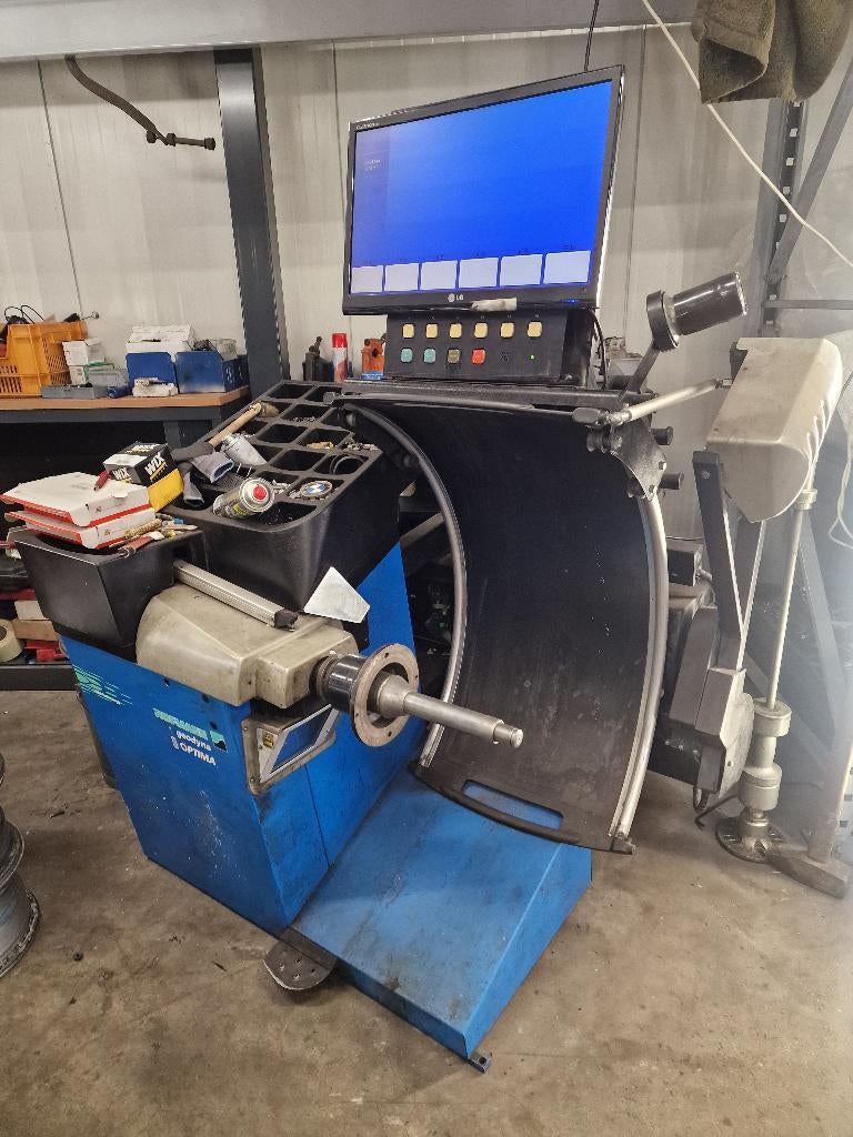 hofmann geodyna optima banden balanceer apparaat machine, Auto diversen, Autogereedschap, Ophalen, Gebruikt