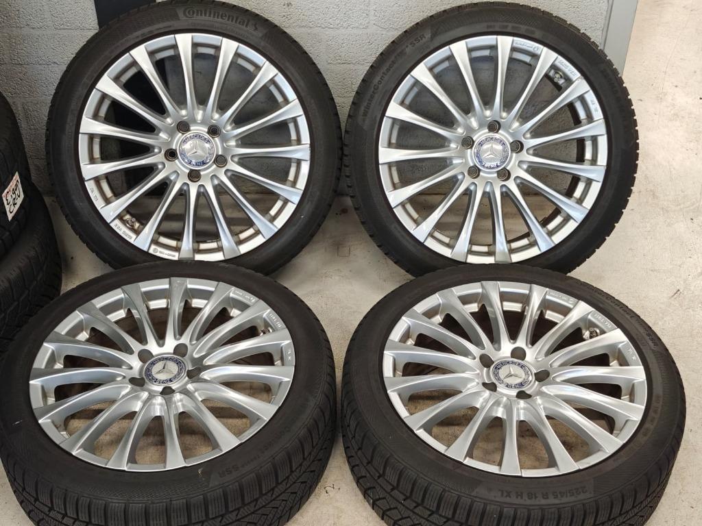 18" Winterwielen Origineel Mercedes C-klasse, Ophalen, 18 inch, Gebruikt, Banden en Velgen