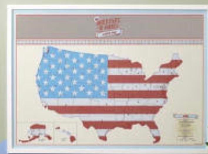 Amerika Kras Kaart - Ontdek de Verenigde Staten!, Antiek en Kunst, Ophalen of Verzenden, Aardrijkskunde