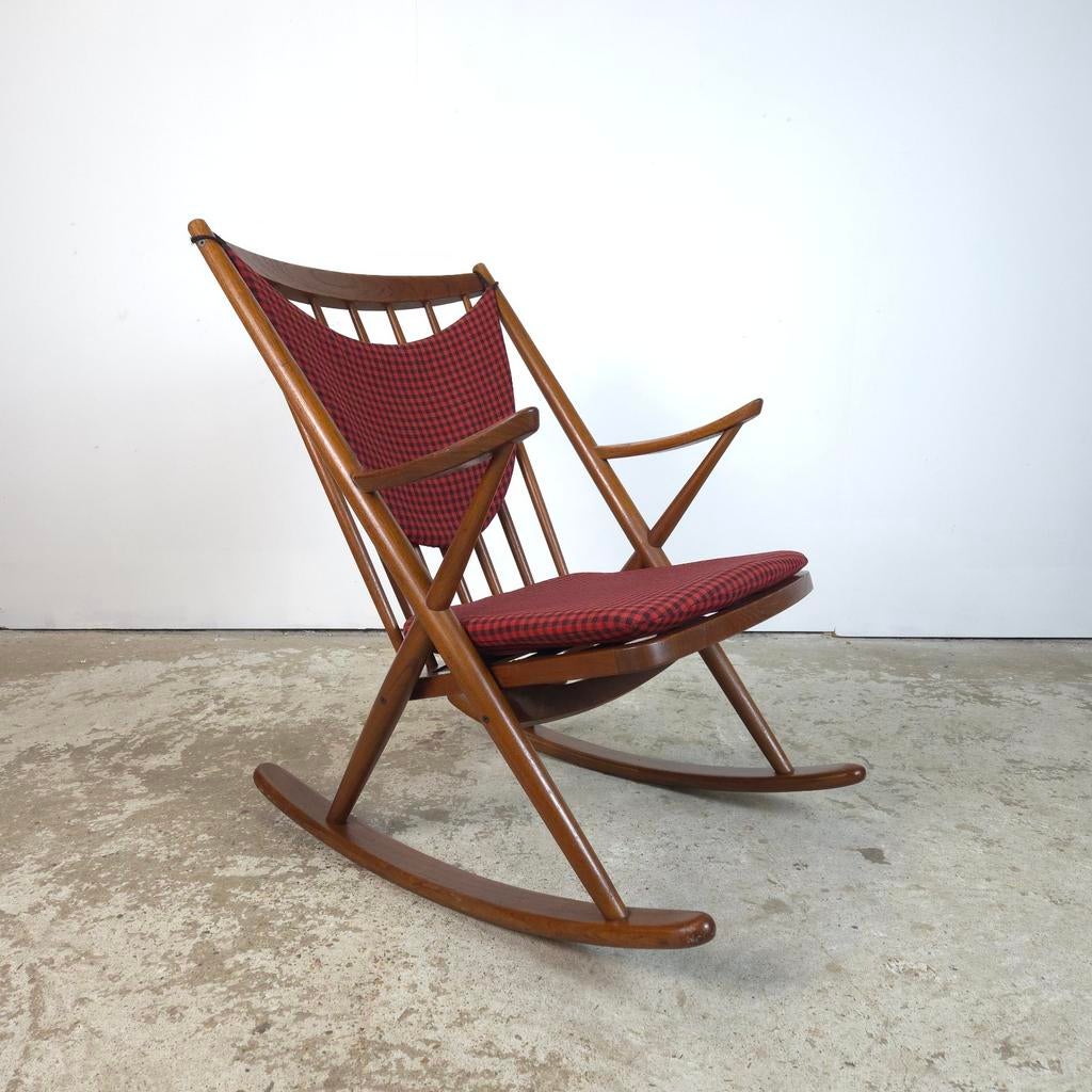 Frank Reenskaug, Bramin Møbler schommelstoel Deens teak 60's, Ophalen, Gebruikt, Scandinavisch, Mid Century, Danish, Rocking chair