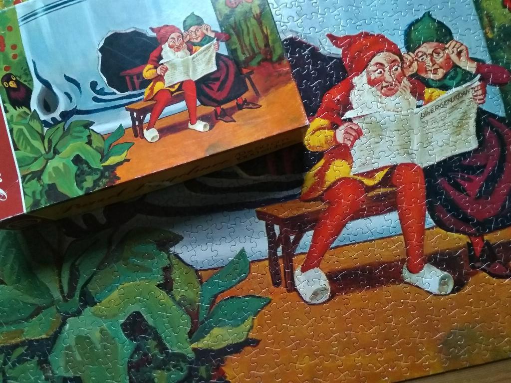 vintage legpuzzel 1000 stukjes Van Nelle Piggelmee, Ophalen of Verzenden, 500 t/m 1500 stukjes, Gebruikt, Legpuzzel