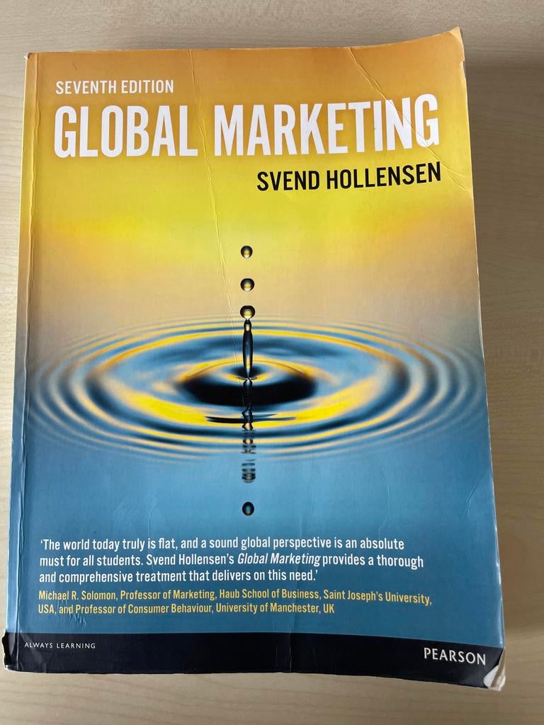 Global Marketing - Svend Hollensen - Zevende Editie, Ophalen of Verzenden, Zo goed als nieuw, Economie en Marketing