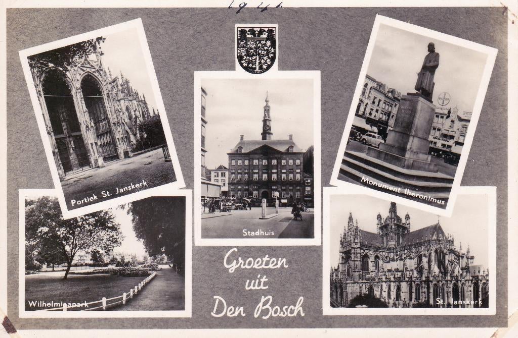 05834 Den Bosch - 5 luik Groeten uit ..., Verzenden, 1940 tot 1960, Ongelopen, Noord-Brabant