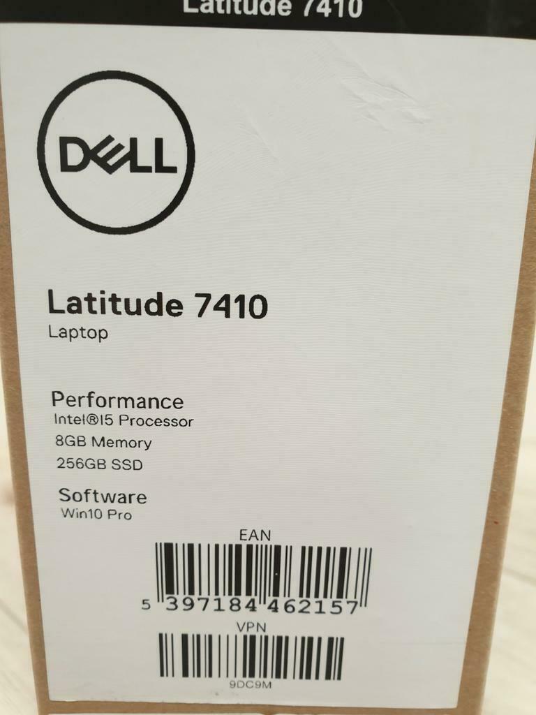Geseald in doos: Dell Latitude 7410 i5-10310u 8gb 256gb SSD, 256 GB, Met videokaart, 2 tot 3 Ghz, Qwerty