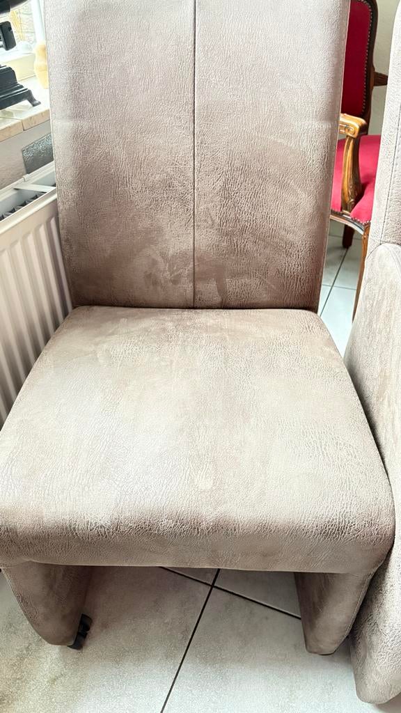 Gratis 6 stoelen (3 met armleuning), Ophalen, Gebruikt, Teakhout, 200 cm of meer