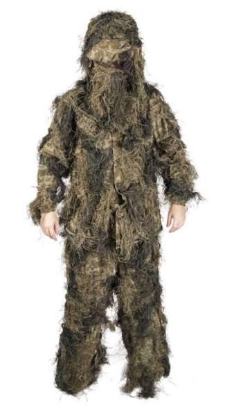 Ghillie Suit woodland( Jas ,Broek,Hoed en Geweer afdekking), Ophalen, Landmacht, Nederland, Embleem of Badge