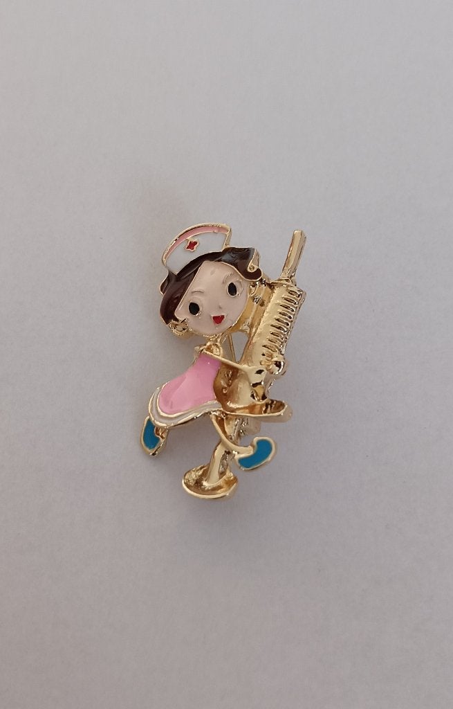 Verpleegster broche, Overige materialen, Overige kleuren, Minder dan 4 cm, Nieuw
