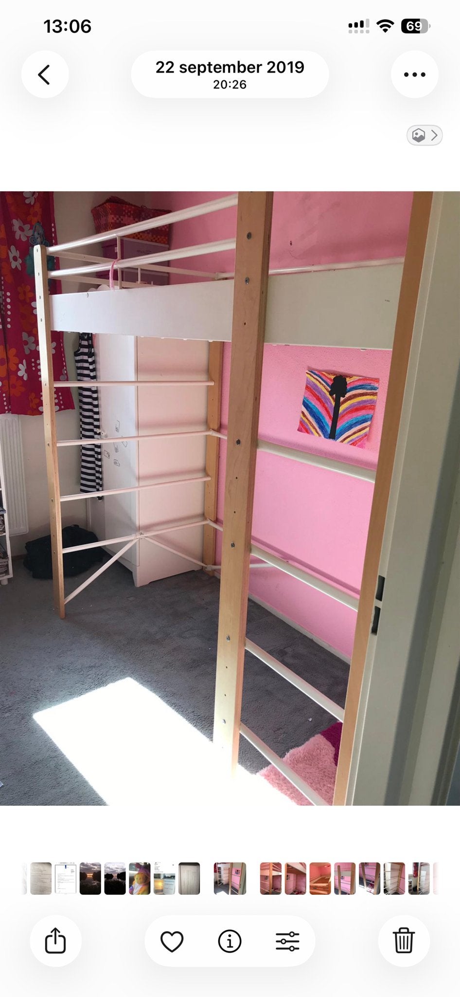 Stevig hoogslaper bed - Gebruikt maar in goede staat, Ophalen of Verzenden, Gebruikt, Hoogslaper