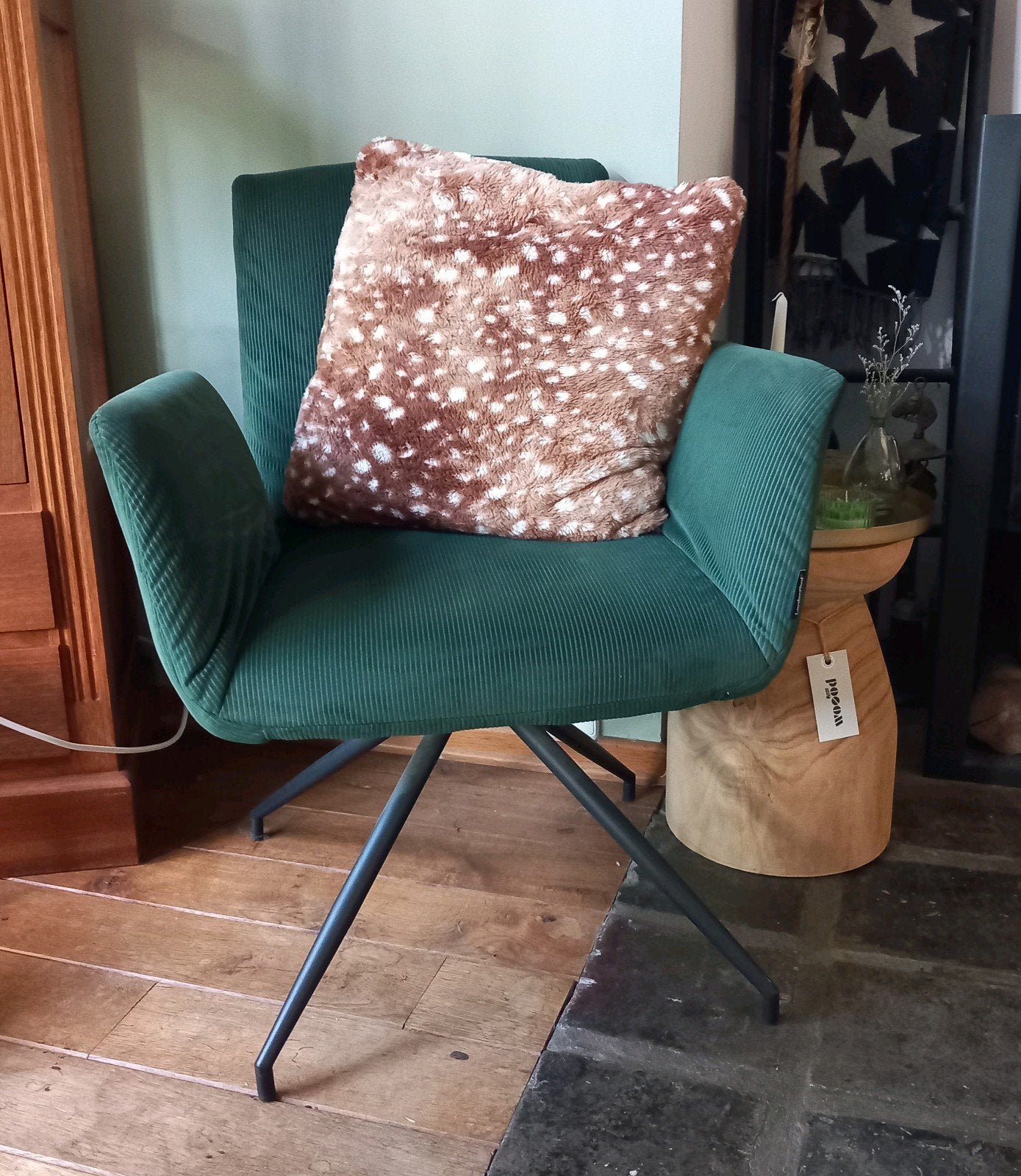 Groene Lanterfant stoel, Ophalen, Overige kleuren, Industriële stijl, landelijke stijl, Zo goed als nieuw