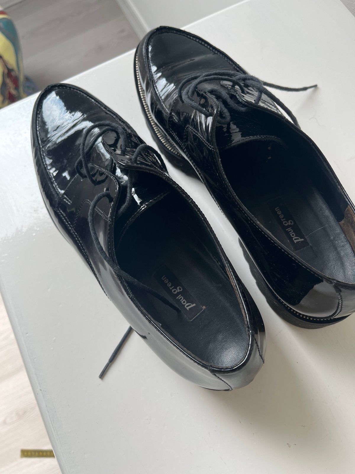 Paul Green Zwarte Lakleren Veterschoenen Maat 41, Kleding | Dames, Schoenen, Zwart, Overige typen, Ophalen of Verzenden, Zo goed als nieuw