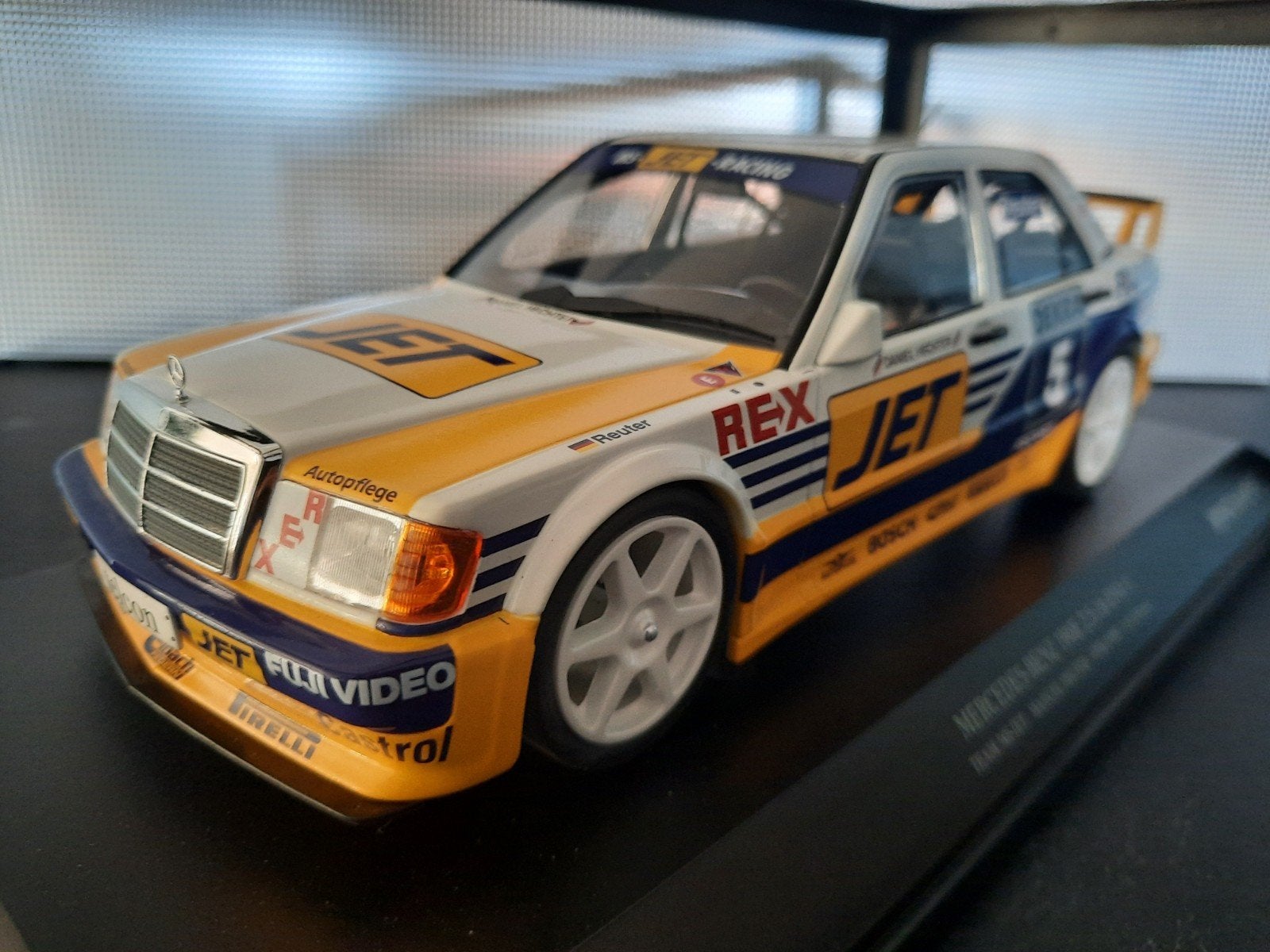 Mercedes Benz 190E 2.5 16 EVO Team MS Jet #5 Schaal 1:18, Minichamps, Auto, Nieuw, Ophalen of Verzenden