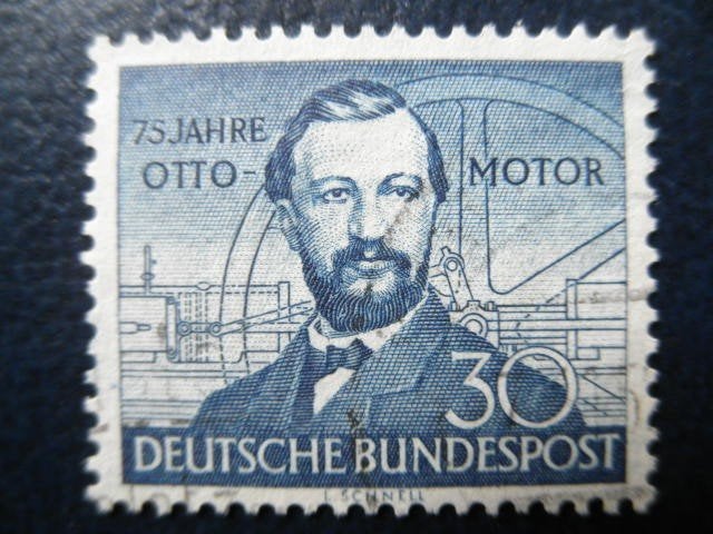 Postzegels Duitsland 1952 Nikolaus Otto  - cw. 16,00., Ophalen of Verzenden, BRD, Gestempeld