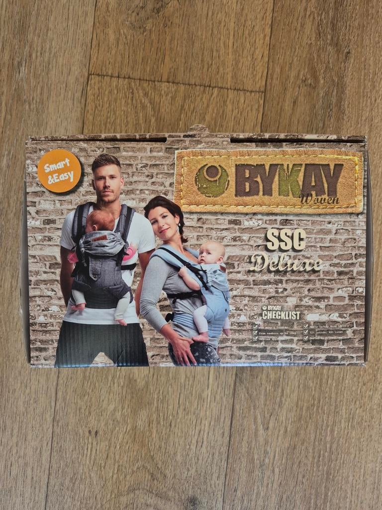 Bykay draagzak in licht spijkerstof, Overige merken, Buik of Rug, Ophalen of Verzenden, Zo goed als nieuw