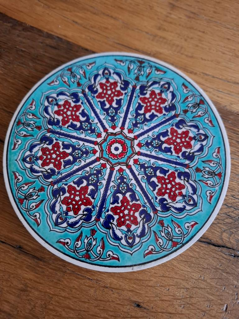 Turkse handgeschilderde onderzetter, Ophalen of Verzenden