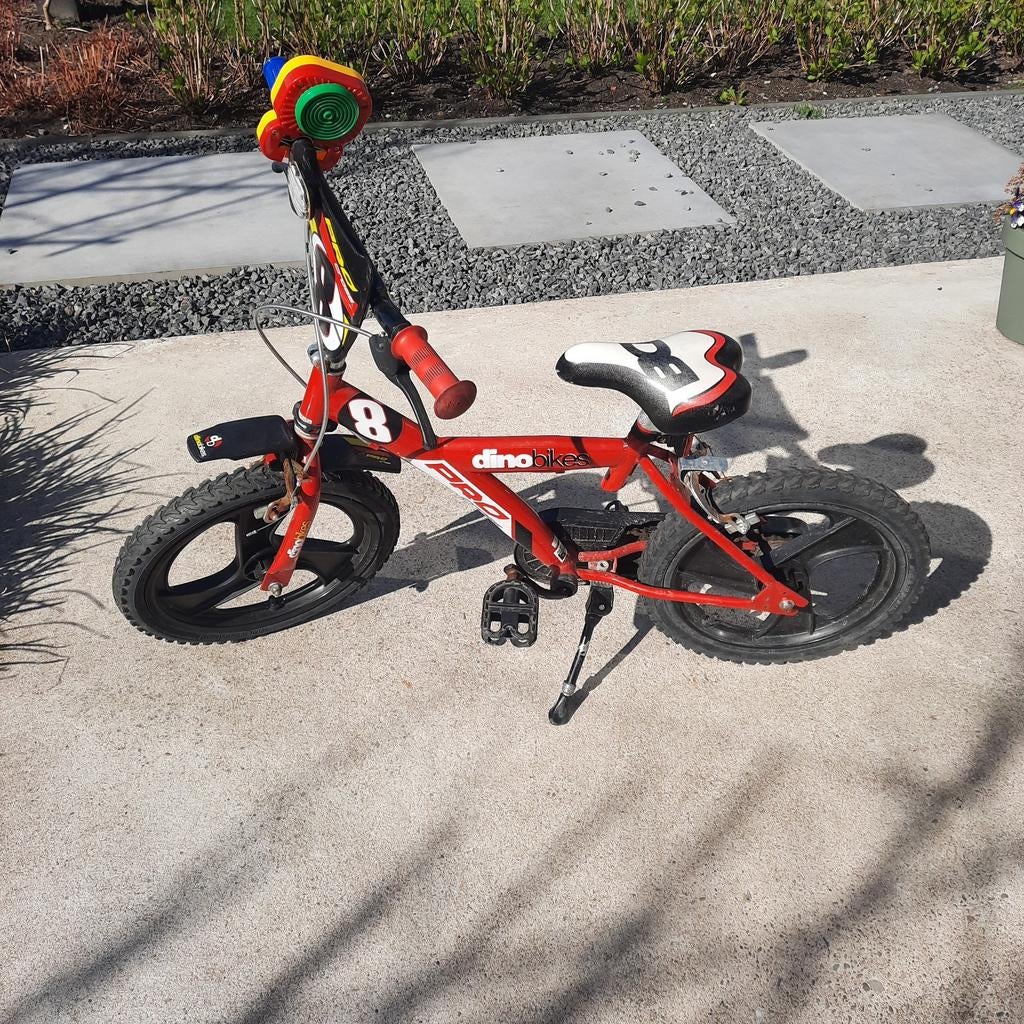 Dino Bikes kinderfiets 16 inch - Rood, Fietsen en Brommers, Fietsen | Kinderfietsjes, Ophalen, Gebruikt, 16 tot 20 inch, Dino Bikes