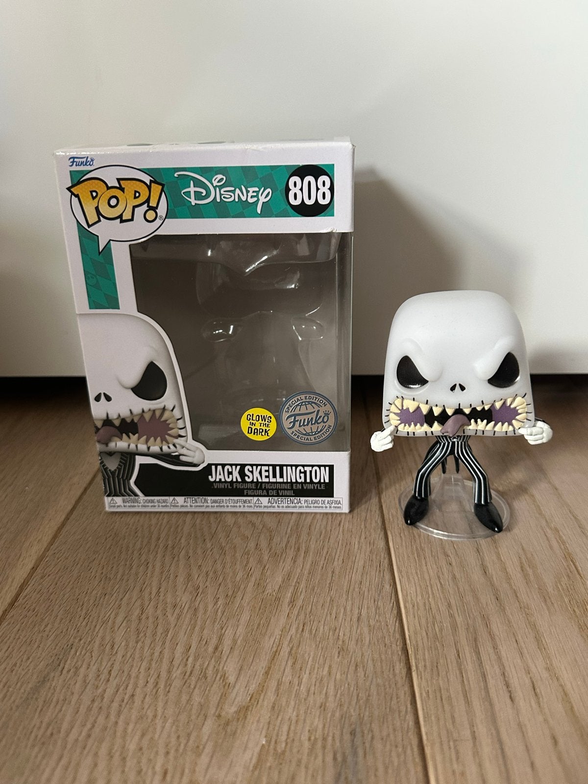 Funko Pop! Disney Jack Skellington 808 Glow in the Dark, Ophalen of Verzenden, Zo goed als nieuw