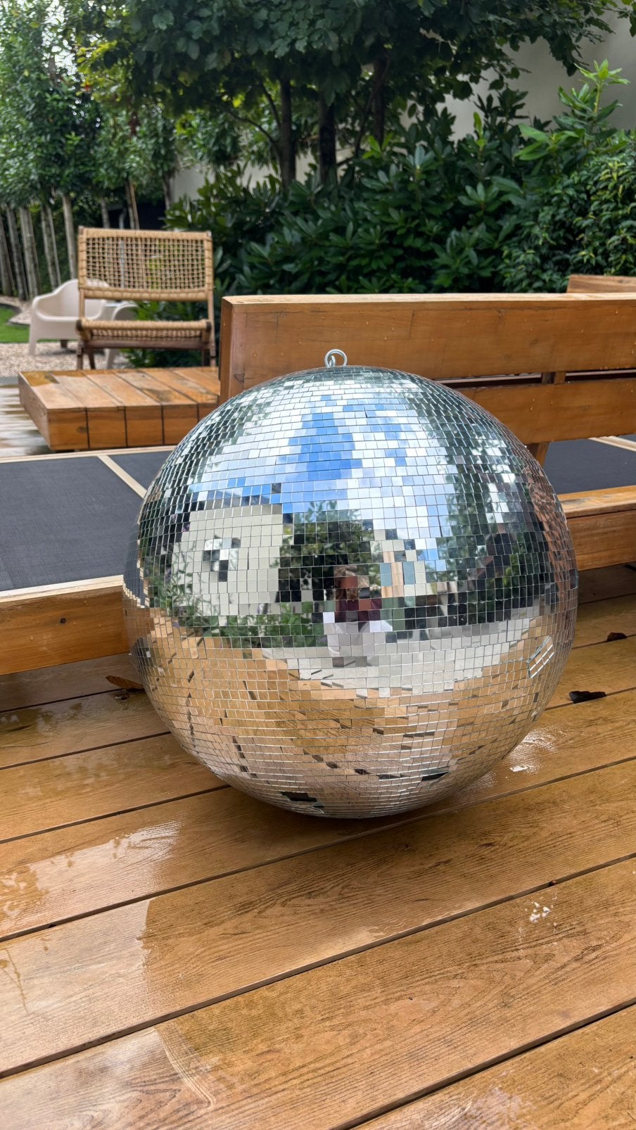 4 mega discoballen van 50 cm, Ophalen, Gebruikt, Versiering