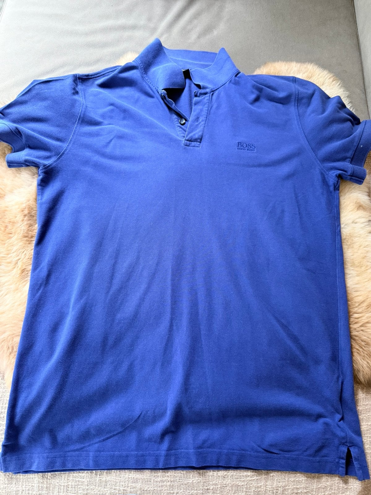 Hugo Boss polo xl izgst, Ophalen, Zo goed als nieuw, Maat 56/58 (XL), Blauw