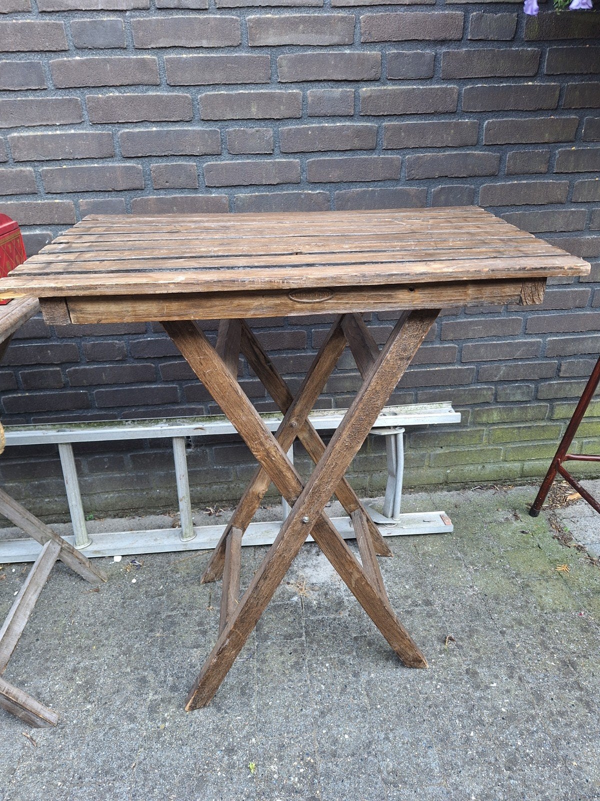 Houten tuintafeltje, Ophalen, Rechthoekig, Hout