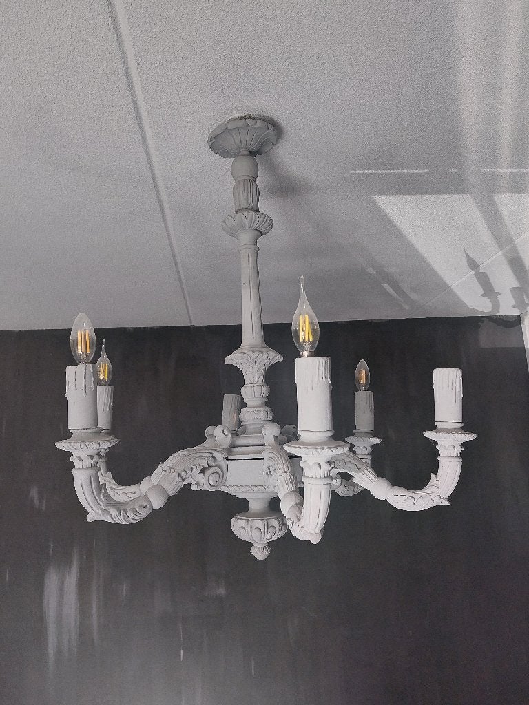 rustieke kroonluchter lamp, Ophalen, Zo goed als nieuw