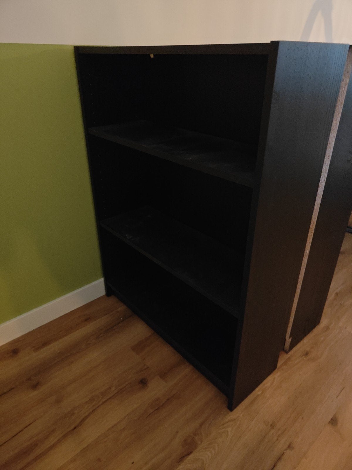 2x Ikea Billy Boekenkast Zwartbruin Eikenpatroon, Huis en Inrichting, Ophalen, Met plank(en), Gebruikt, 100 tot 150 cm