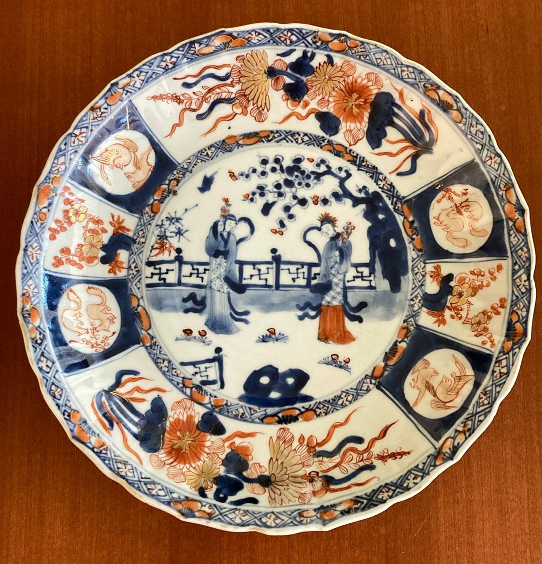Antiek Imari porseleinen Wandbord, Ophalen of Verzenden