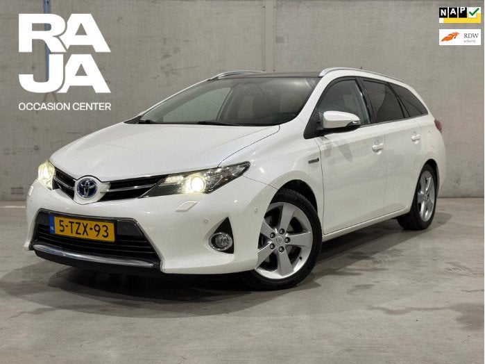 Toyota Auris Touring Sports 1.8 Hybrid Lease+ Cruise Clima P, Auto's, Stof, Gebruikt, Wit, Origineel Nederlands