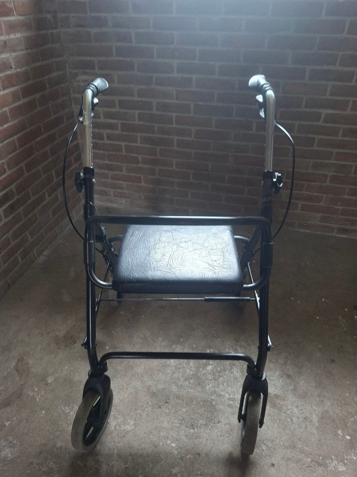 rollator met wandelstok standaard, Diversen, Rollators, Ophalen, Opvouwbaar, Zo goed als nieuw