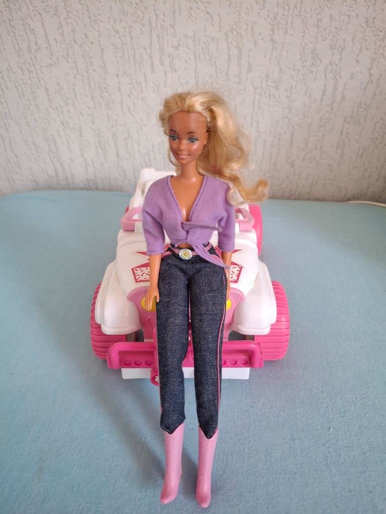 Barbie met Jeep - Jaren '80 speelgoed, Ophalen, Gebruikt, Barbie