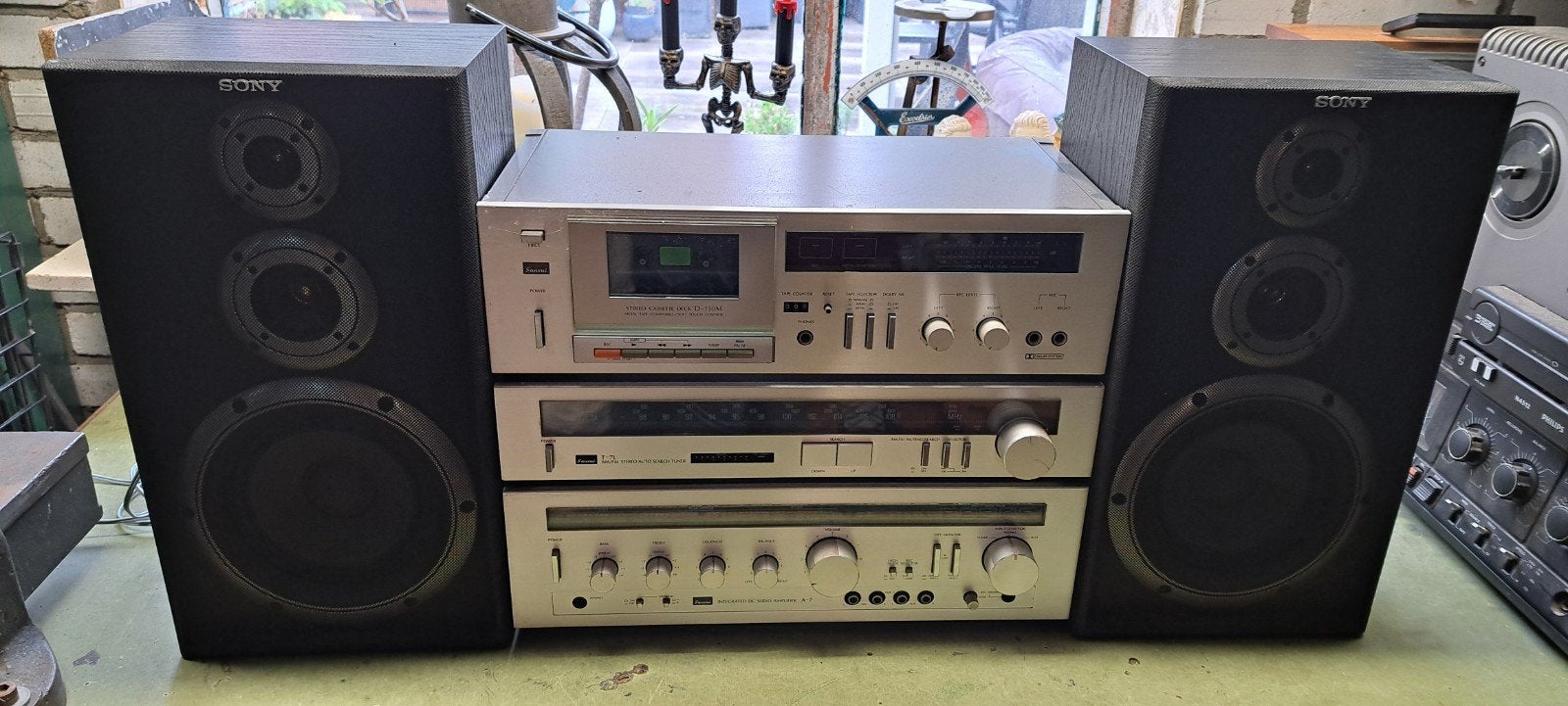 Sansui Stereo Set met Sony Speakers - Vintage Audio, Gebruikt, Losse componenten, Ophalen, Tuner of Radio