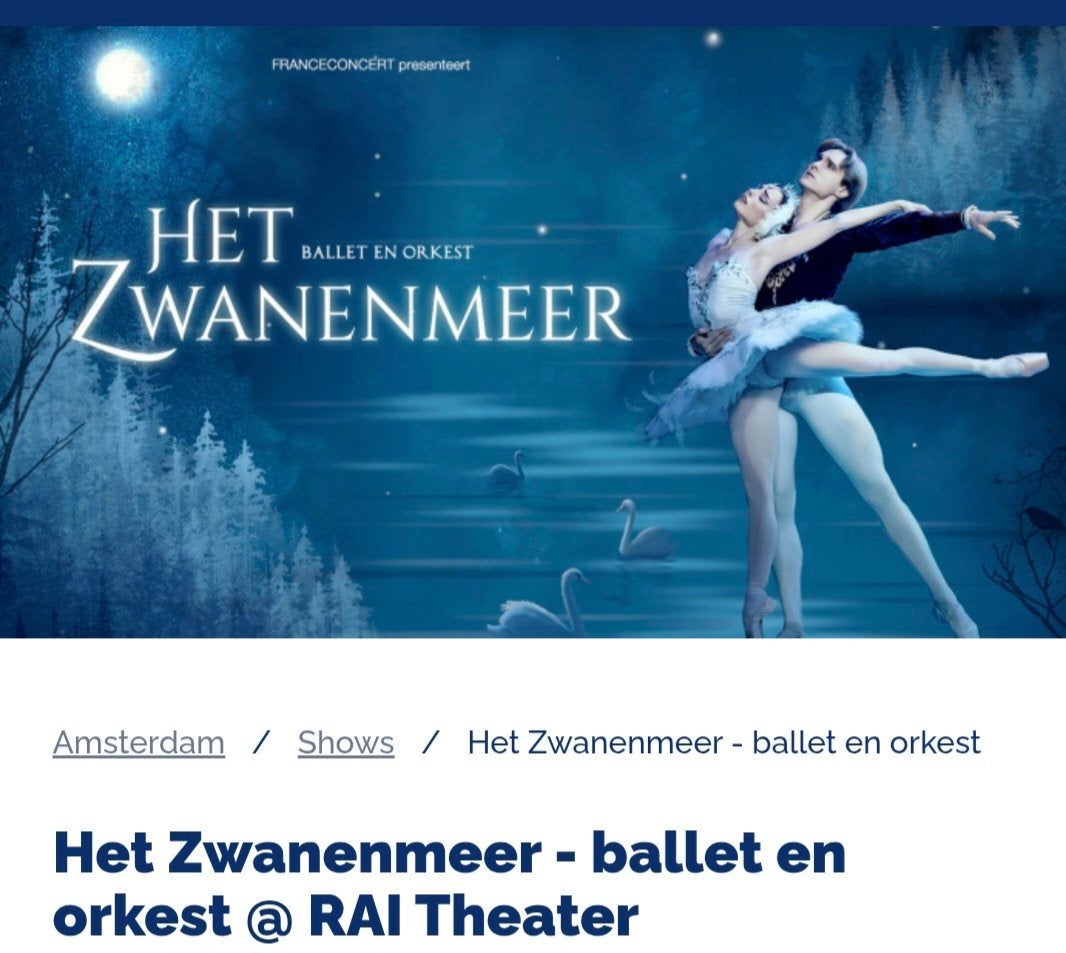 Voorstelling het Zwanenmeer ballet en orkest, Tickets en Kaartjes, Theater | Toneel, Dans en Opera, Twee personen