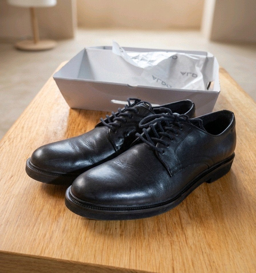 Aldo Leren Herenschoenen Maat 47 - Zo Goed Als Nieuw, Zwart, Ophalen of Verzenden, Zo goed als nieuw, ALDO