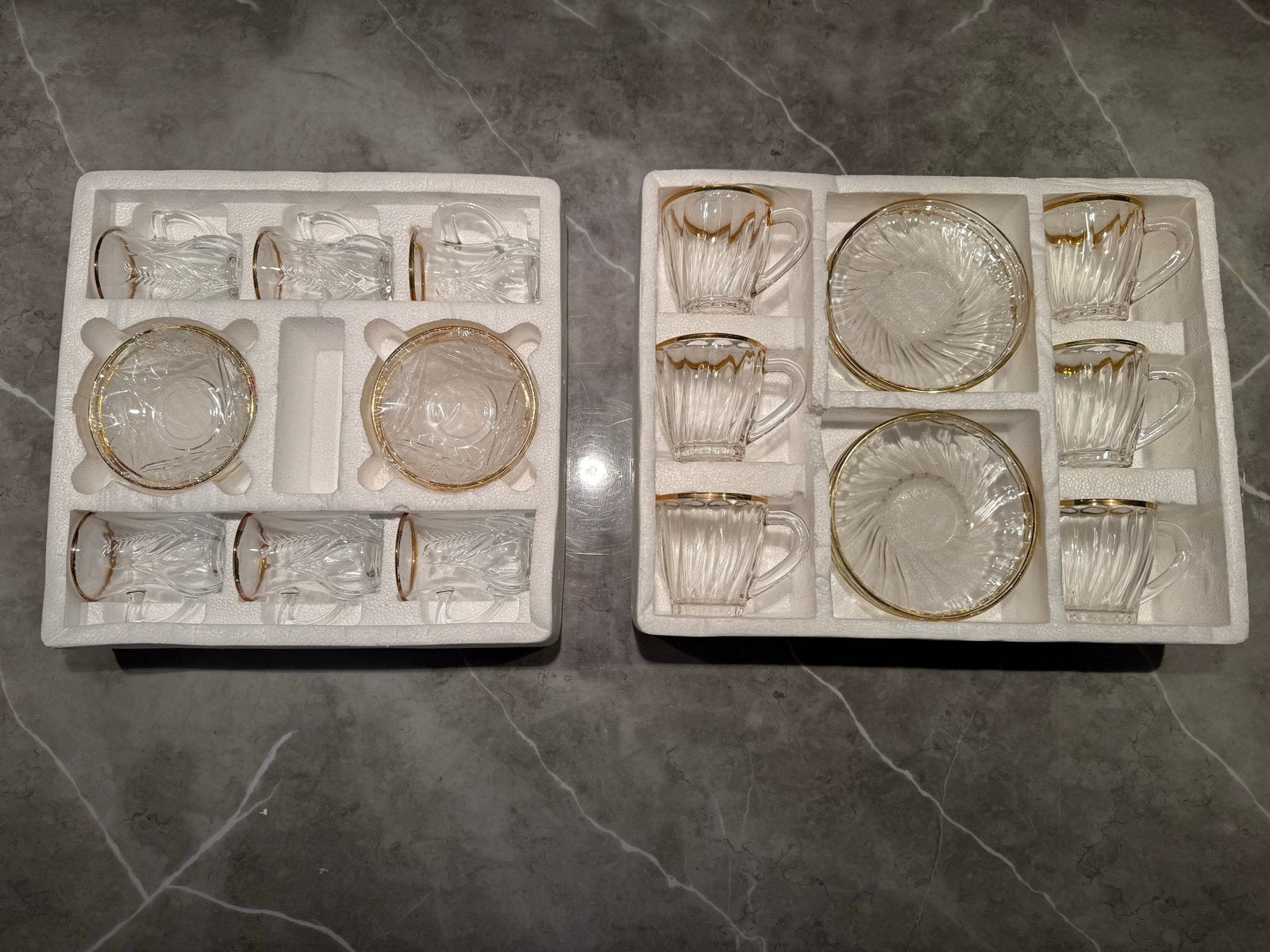 Diverse serviescollectie: glazen, kopjes, schaaltjes, Ophalen, Glas of Glazen, Overige stijlen, Glas