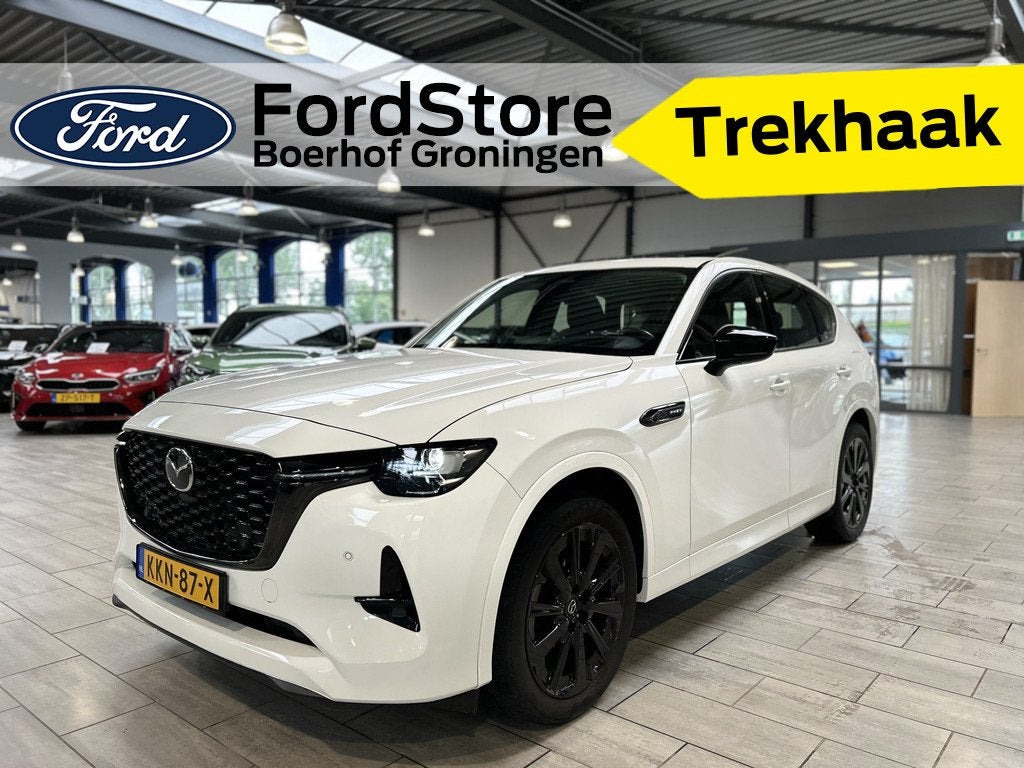Mazda CX-60 2.5 e-SkyActiv PHEV 327pk Homura | Trekhaak | 2., Auto's, Mazda, Bedrijf, Te koop, CX-60, 4x4, ABS, Achteruitrijcamera