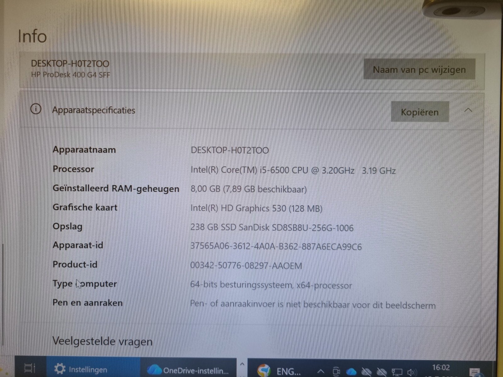 2 identieke HP ProDesk 400 G4 SFF., Computers en Software, Desktop Pc's, Ophalen of Verzenden, 3 tot 4 Ghz, SSD
