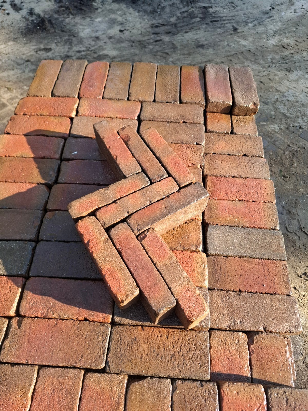 125m² zeer hard gebakken waalformaat, novoton 8cm, op pallet, Tuin en Terras, Tegels en Klinkers, Ophalen of Verzenden, Beton