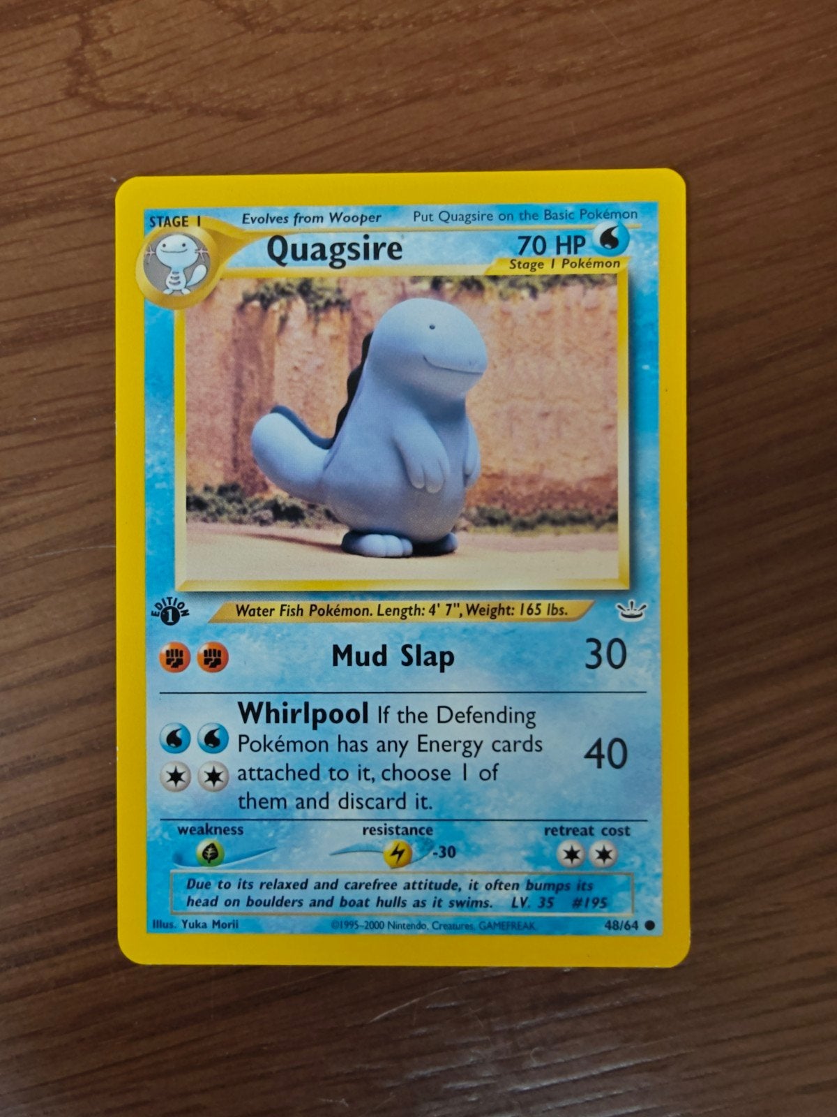 Pokémon Kaart Quagsire 48/64 Neo Genesis, Hobby en Vrije tijd, Verzamelkaartspellen | Pokémon, Ophalen of Verzenden, Gebruikt