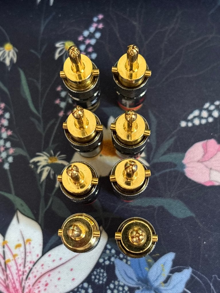 8x VLS RCA/Tulp stekker, Ophalen of Verzenden, Gebruikt, Speaker of Versterker