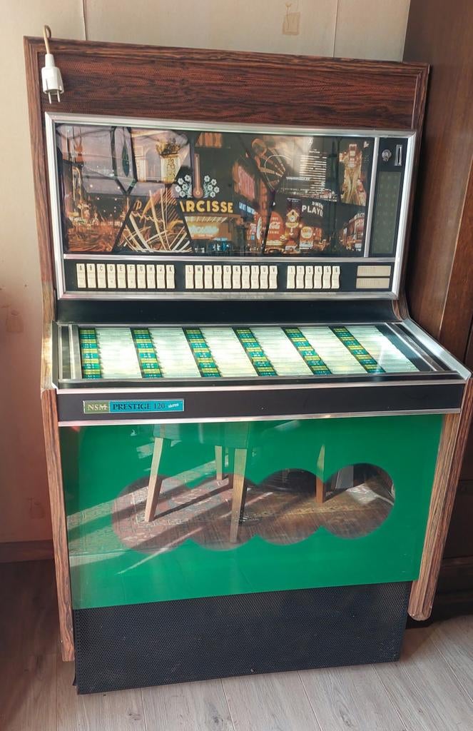 NSM Prestige 120 Jukebox - Vintage en Werkend, Verzamelen, Gebruikt, 1960 tot 1970, Ophalen, Met singles