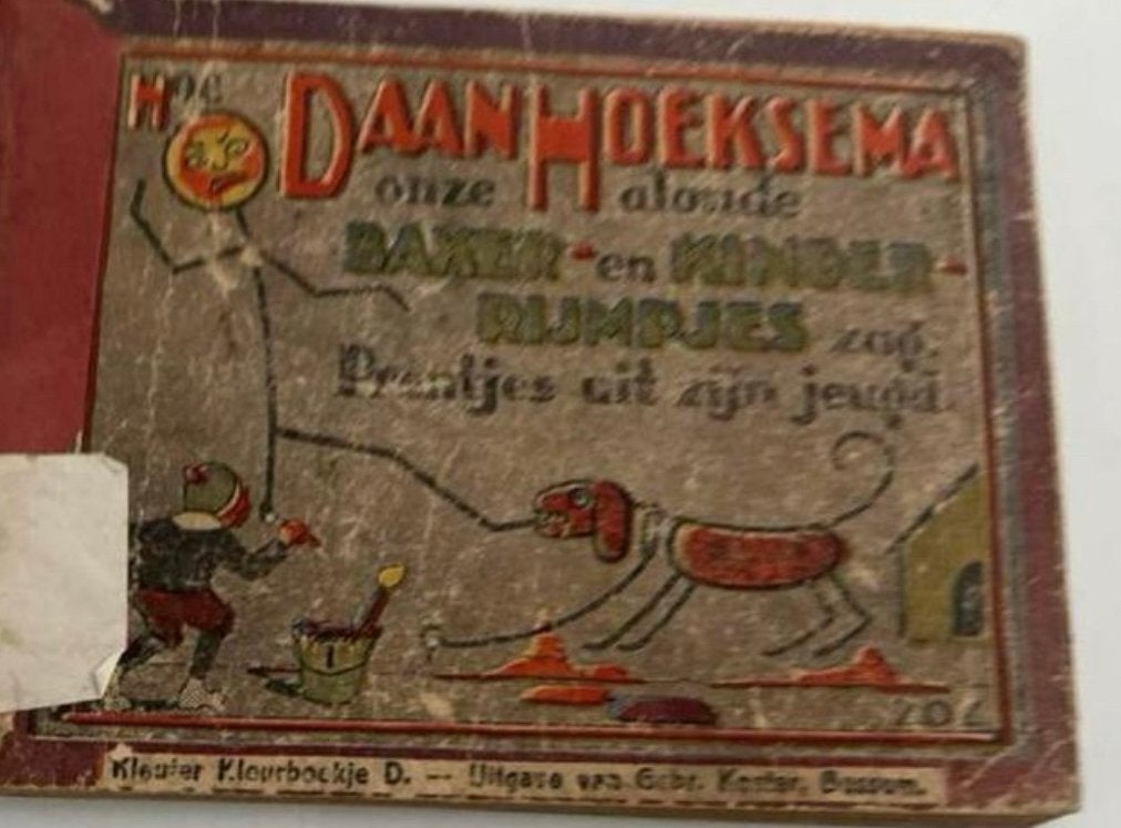 Kleuter Kleurboekje D. Daan Hoeksema - Oude Baker- en Kinder, Antiek en Kunst, Antiek | Boeken en Bijbels, Ophalen of Verzenden